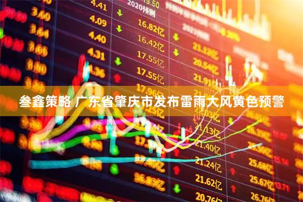 叁鑫策略 广东省肇庆市发布雷雨大风黄色预警