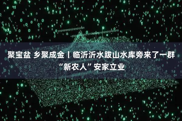 聚宝盆 乡聚成金丨临沂沂水跋山水库旁来了一群“新农人”安家立业