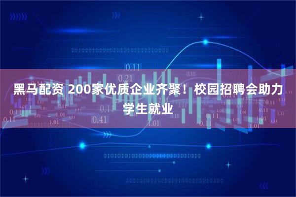 黑马配资 200家优质企业齐聚！校园招聘会助力学生就业